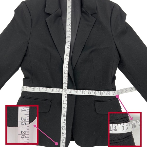 Size 8 EUC - Express Black Fitted Blazer - Picture 10 of 14